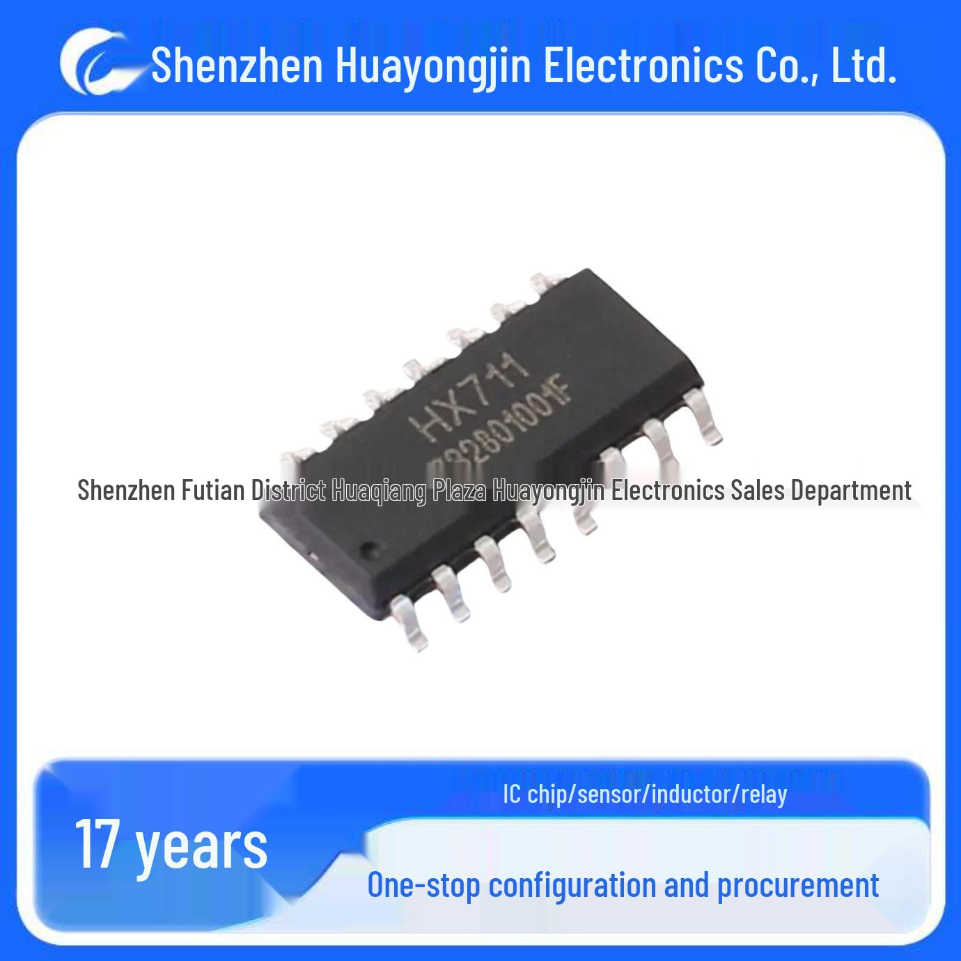 

HX711 24-Bit 16-Pin SOP-16 High-Precision Analog-to-Digital Converter