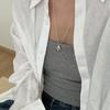 Water Drop Pendant Necklace for Women 925 Sterling Silver Glossy Sweater Chain Fashionable Long Fine Jewelry