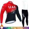 Kompletní cyklistika 2024 UAE Winter Thermal Fleece Jersey Tricuta Man Road Pánské oblečení Set Mtb Team Cyklistické kalhoty Oblečení