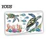 Glow In The Dark Undersea Stickers Ocean Wall Stickers, Luminous Sea Turtles Tropical Fish Coral Glowing Marine Life Reefs Decals,