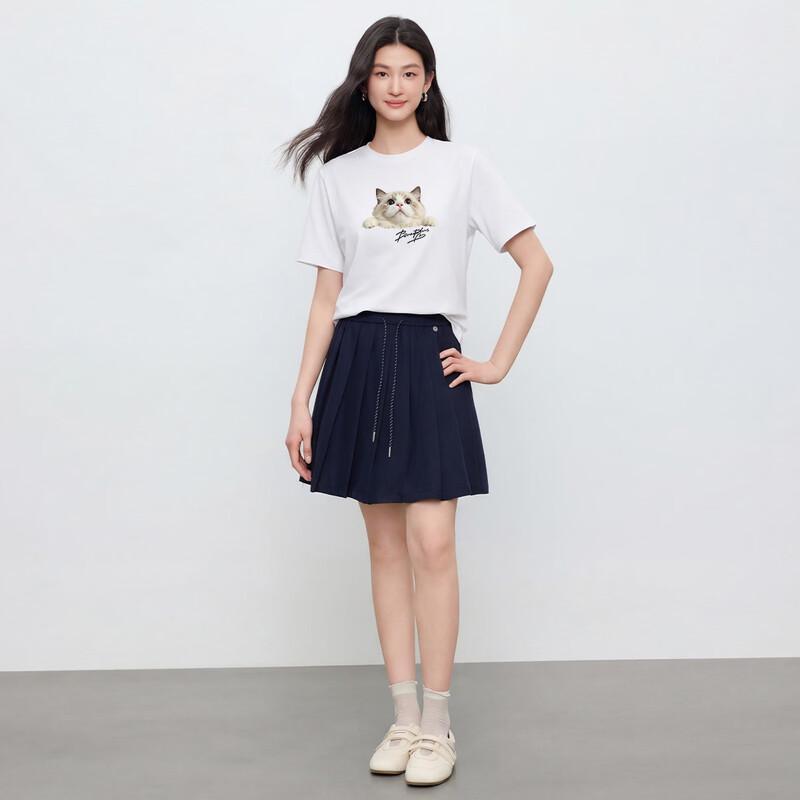 FivePlus Summer Cat Print Couple T-Shirt