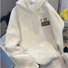 Girls' American Trendy Brand Hip-Hop Loose Hooded Sweatshirt Winter American Lazy Chic Thick Casual Jacket
