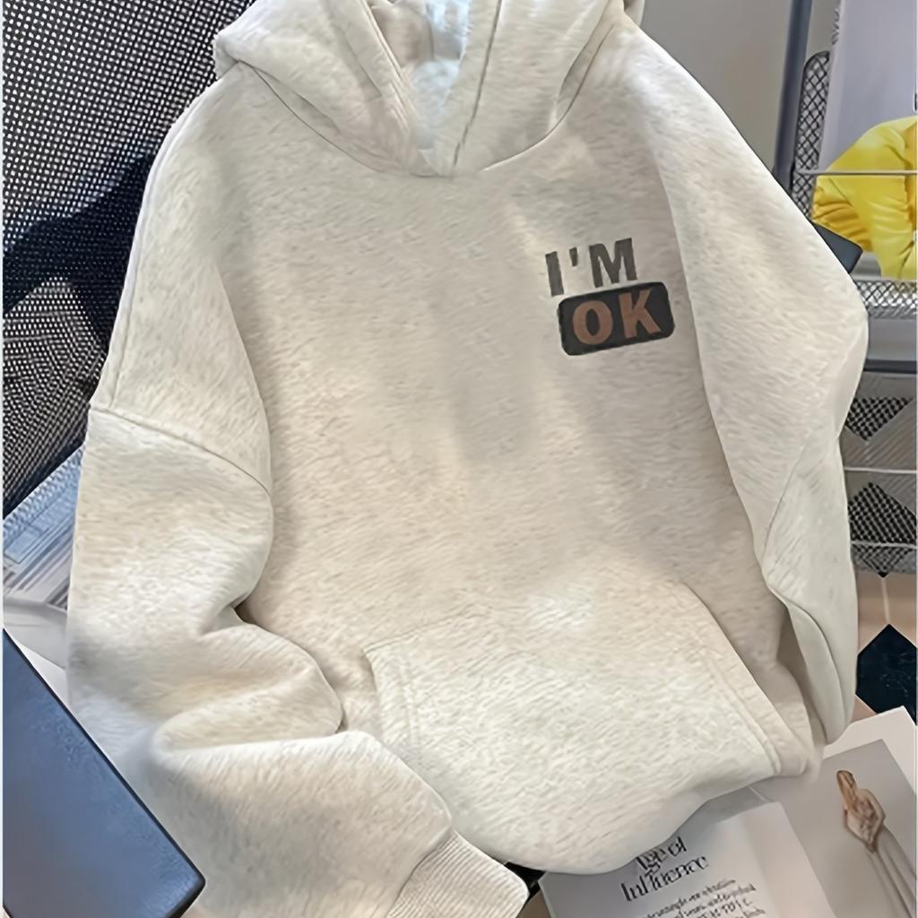 Girls' American Trendy Brand Hip-Hop Loose Hooded Sweatshirt Winter American Lazy Chic Thick Casual Jacket