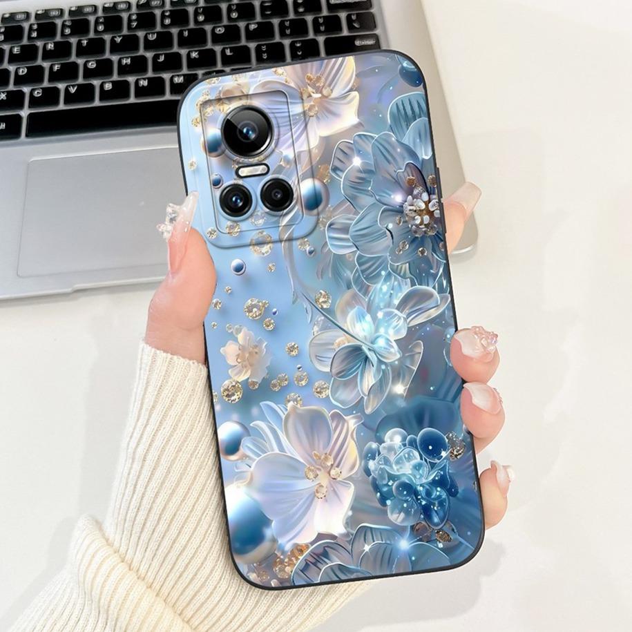 For Realme GT Neo 3 5G Case New Fashion Flower Shockproof Silicone Soft TPU Matte Cover For Realme GT Neo3 80W GTNeo3 Phone Bags