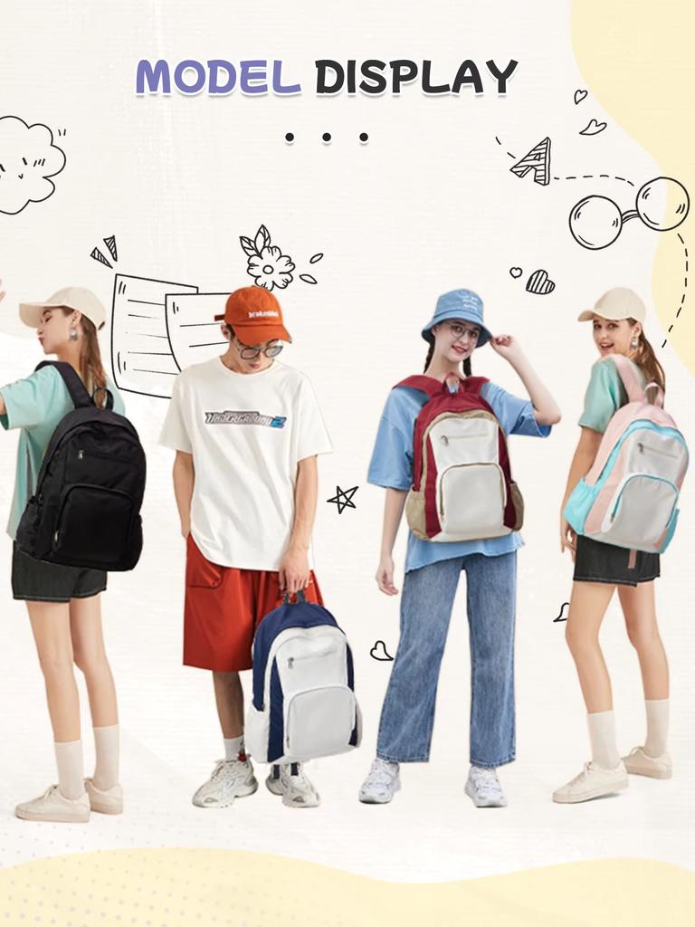 Fashion School Backpack Cute Teenagers Women Men Laptop Backpack College Bookbags Travel Backpack Leisure New University Bags