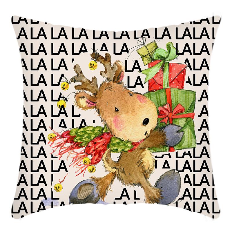 

Новая Рождественская Подушка с Принтом Лося, Санты, Снеговика, Чехол для Подушки для Дома, Дивана 45 * 45Cm pillowcase
