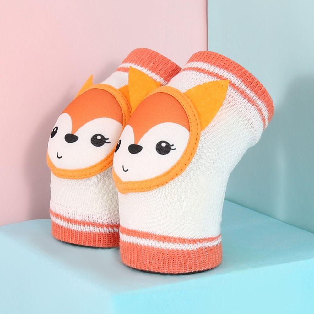 Reticular Baby Cartoon Knee Pads Cotton Polyester Crawling Toddler Protector
