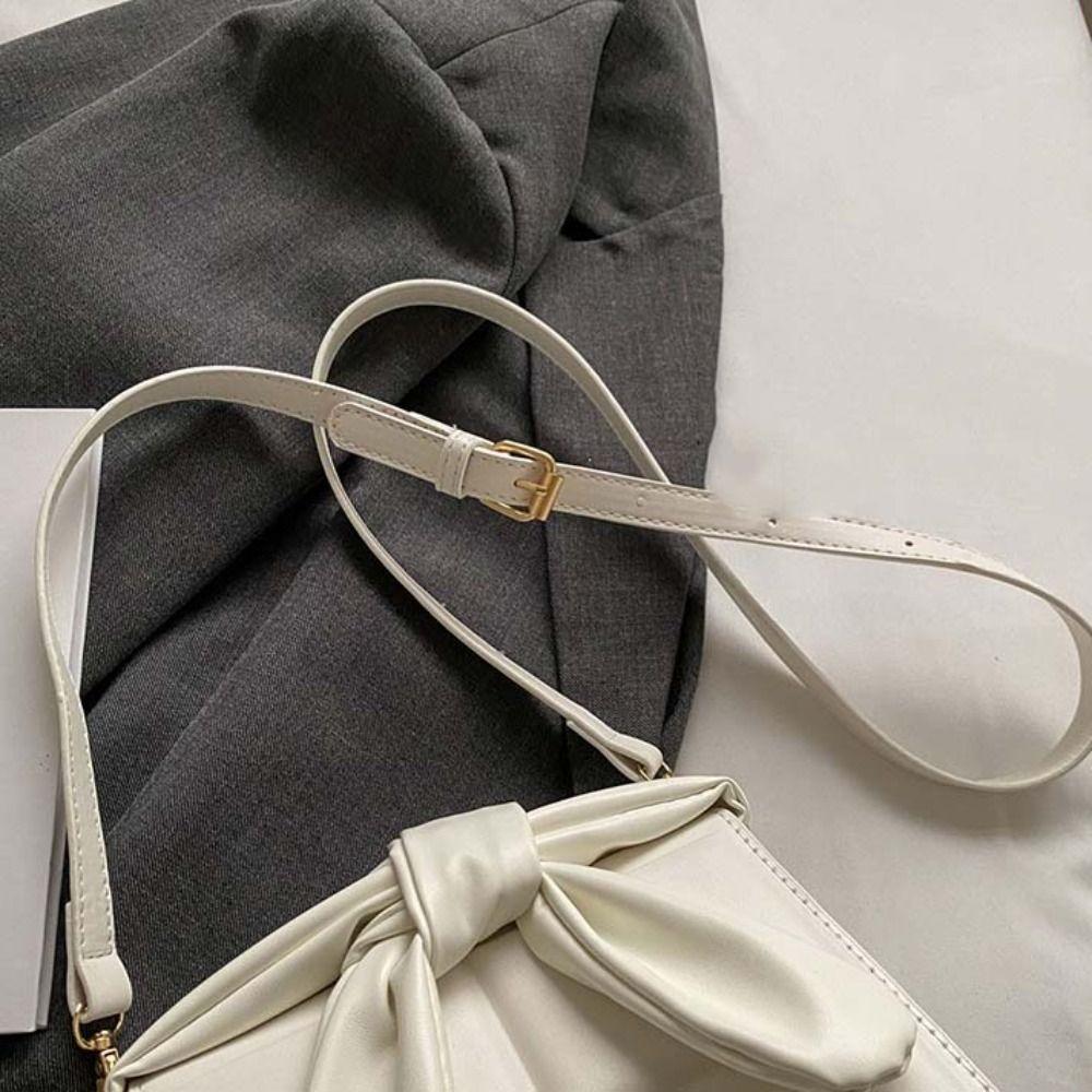 PU Bow Handle Chocolate Shape Square Bag Shoulder Bag PU Handbag Ins Simple Crossbody Bag  Outdoor