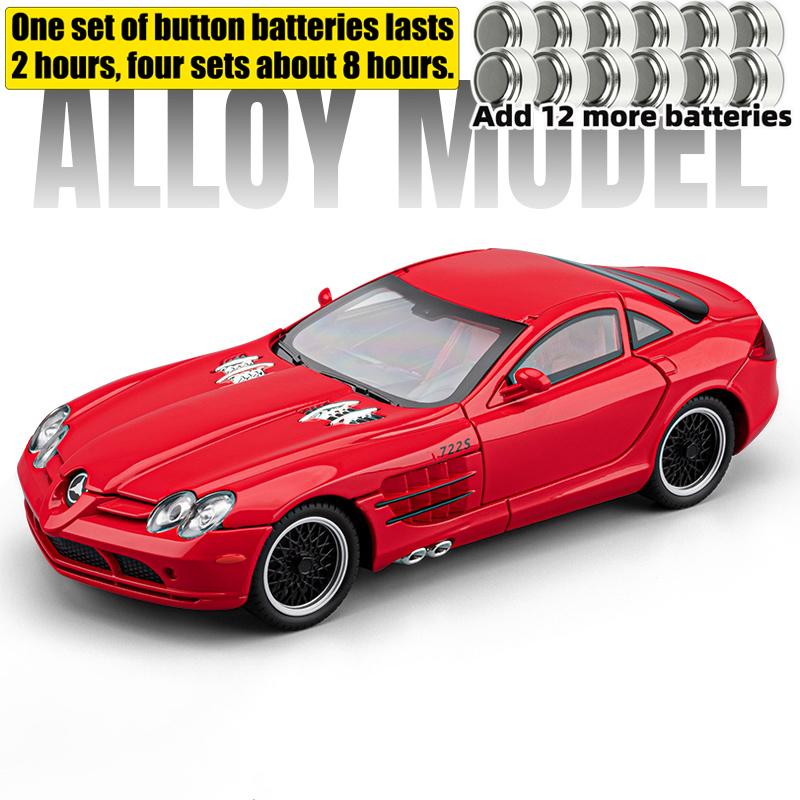 1:24 Benz SLR McLaren 722 S Roadster Speedster Supercar Alloy Metal Diecast Model Car Valentine's Day Gift For Boyfriend Collect