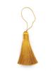 Green Bead Rice Pattern Hat Pendant with Vertical Polyester Tassel