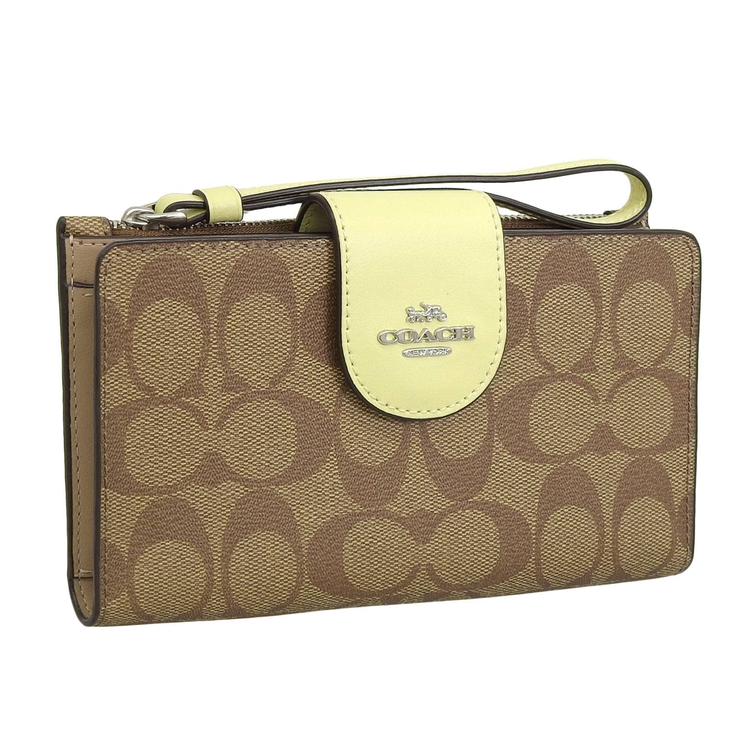 

Кошелек Bifold Outlet Длинный кошелек с ремешком Signature Leather C2874 C2869 C8729 C3722 TECH WALLET [Coach] Женский (ХАКИ/БЛЕДНО-ЛАЙМОВЫЙ/Жёлтый) [Элемент]