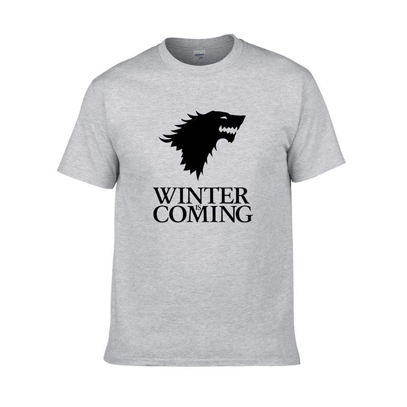 

Игра Престолов Ледяной Волк Мужская Унисекс Футболка с Коротким Рукавом Повседневная Топы Футболка M светло-серый