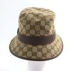 Excellent GUCCI hat GG Canvas Fedora Hat GG Marmont leather-trimmed Beige brown L 576587 Used