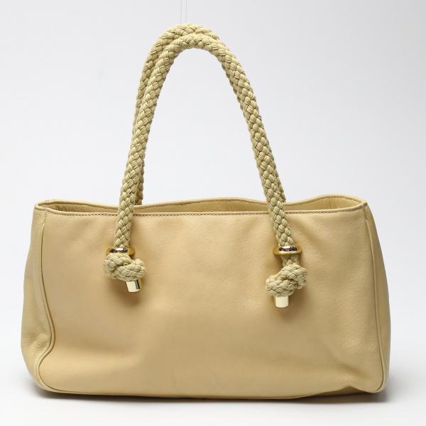 Kate Spade Circular Braided Rope Handle Tote Bag Beige Women Used