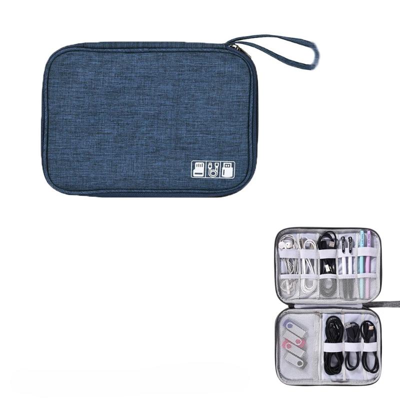 Cable Storage Bag Waterproof Digital Electronic Accessories Organizer Portable Travel Cable Organizer Case for Cable Charger Multi Functional Handbag