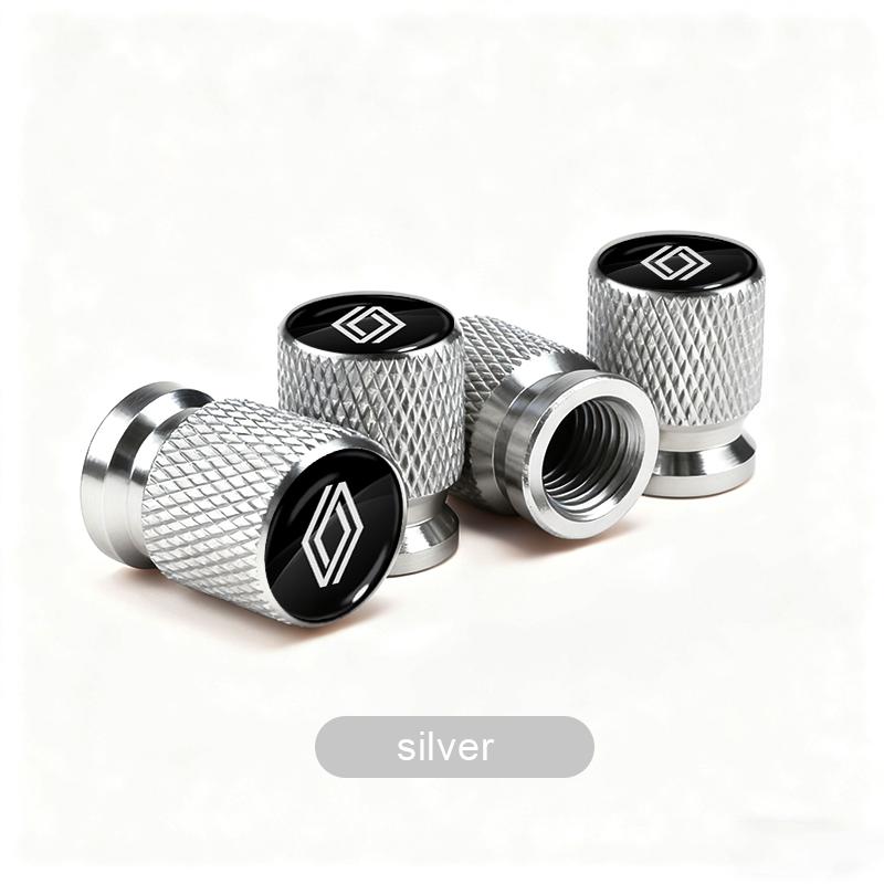 4pcs Car Tire Valve Stems Cap Aluminum Tyre Wheel Stem Air Valve Cover Airdust For Renault Clio Laguna 2 Megane 2 3 Duster Logan