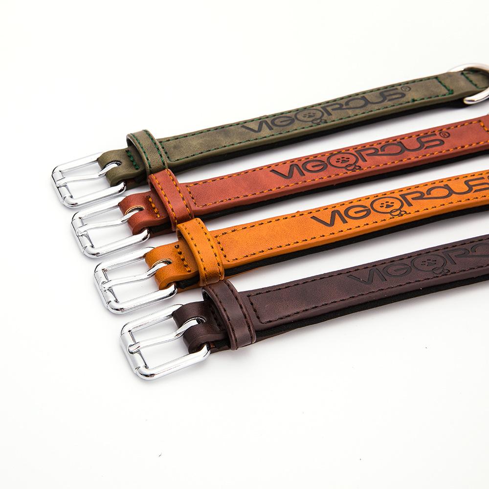 Nahast koera kaelarihm Pu veekindel koera pikkusevastane kaelarihm, trükitud kirjaga lemmiklooma kaelarihm