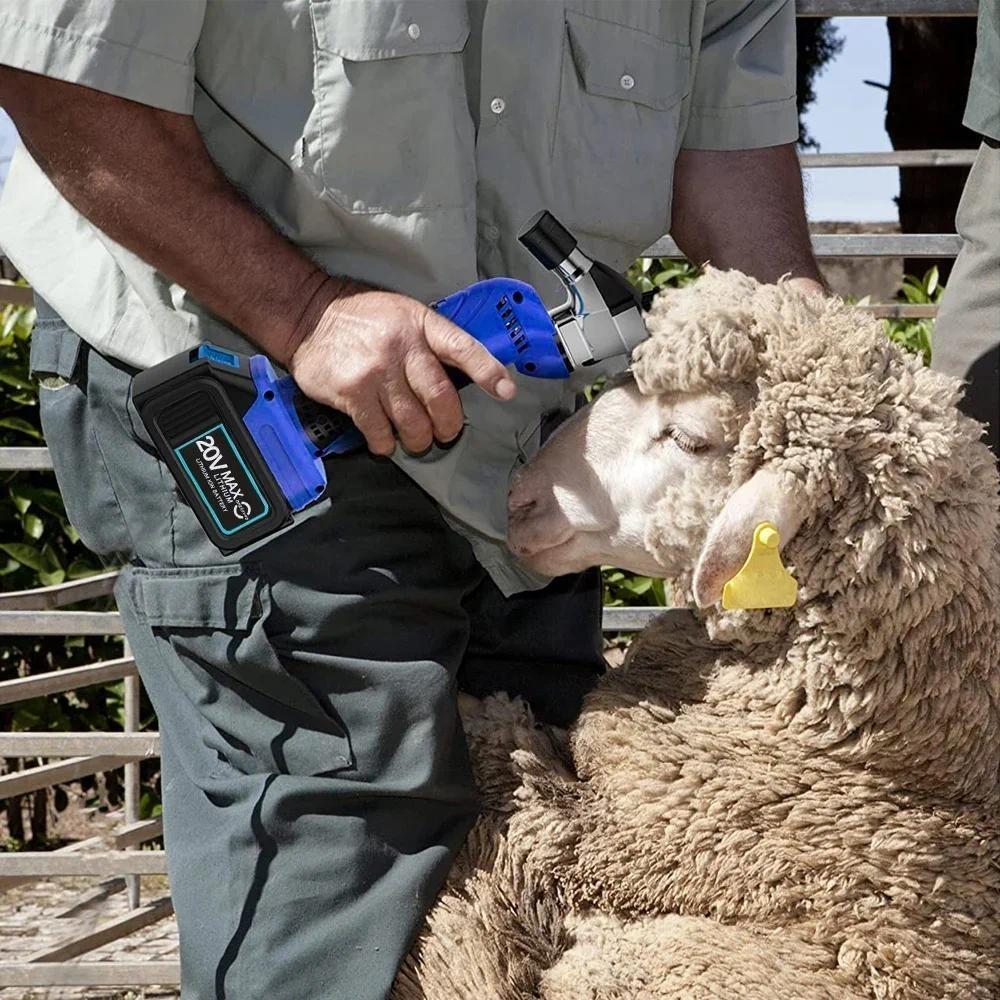 6 Speed 13 Teeth Goat Horse Hair Scissor Wireless Electric Wool Shears Portable Farm Animals Clipper Machine
