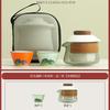 Light luxury glass express cup tea separation, one pot and two cups of travel tea set, portable storage bag, holiday souvenir