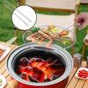 Stainless Steel Split Barbecue Grill Korean Style Barbecue Charcoal Stove with Non-stick Rack for Outdoor Camping Portable
