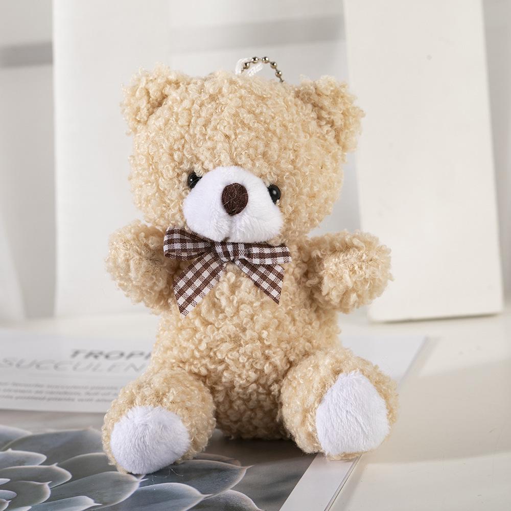 Adorable Di Xiong Bear Plush Keychain Pendant - Cute Miniature Toy Accessory for Bags
