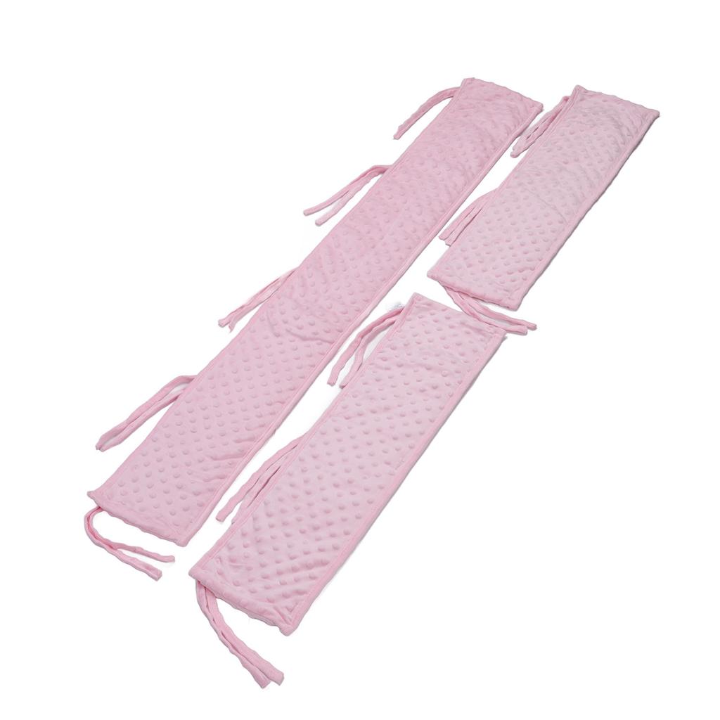 3 Deler Baby Senggjerde Støtfanger Delt Type Spedbarnsseng Myk Beskyttelseshylse Boble Fløyel Stoff Kant