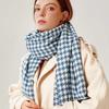 Black and White Houndstooth Plaid Scarf for Women Winter Warm Korean Version Versatile Long Imitation Cashmere Scarf Shawl Dual Use