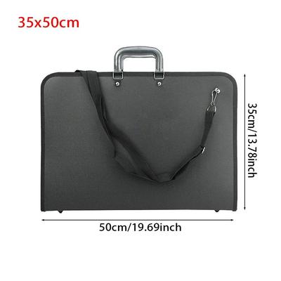 Weather Resistant Zipper Closure Large Capacity Art Portfolio Case With Shoulder Strap Top Handle Artist Painting Accessory