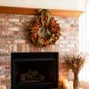 Yousheng Artificial Fall Wreath for Front Door Rustic Hydrangea Floral Wreath with Bow for Thanksgiving Harvest Autumn Indoor Outdoor Decor