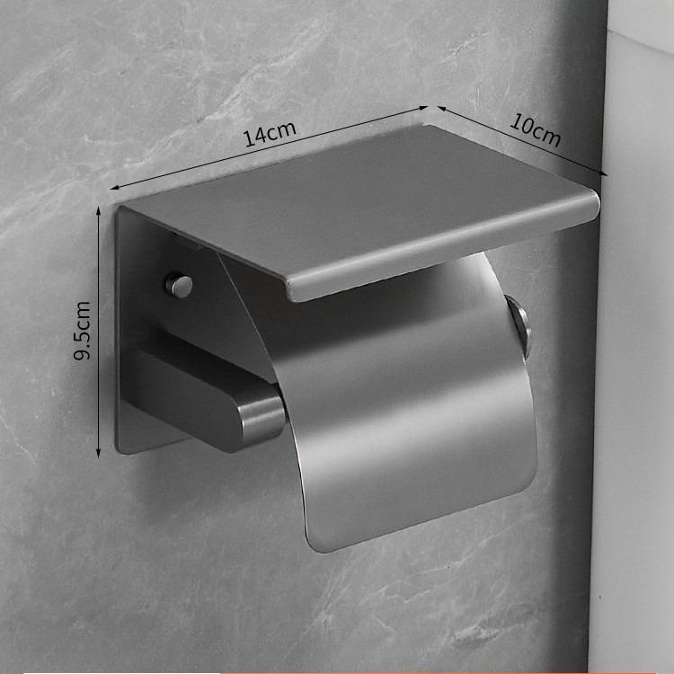 High Quality 304 Stainless Steel Toilet Paper Holder Wall Mounted No Drilling for Bathroom Vanity