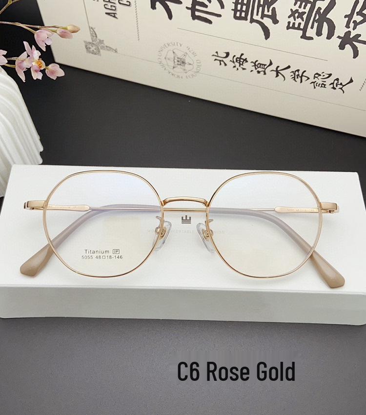 Jinghe Ultralight High Prescription Eyeglass Frame for Men & Women, Fits 1200° Myopia Anti-Blue Light Glasses, Pure Titanium, Extra Thick Rim.