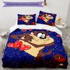 3pcs Taz-Mania pattern bedding set duvet cover set includes duvet cover &pillowcases, perfect all season bedroom decoration & gift