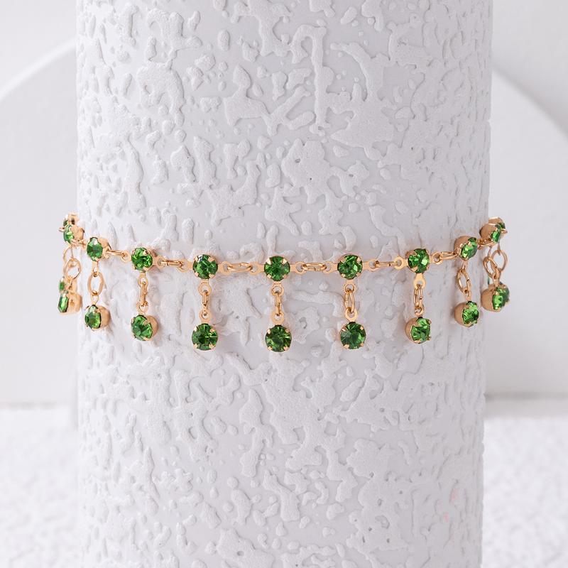 Cristal strălucitor piatră ciucuri gleznă pentru femei lanț pentru picioare petrecere vacanță bijuterii Bijoux