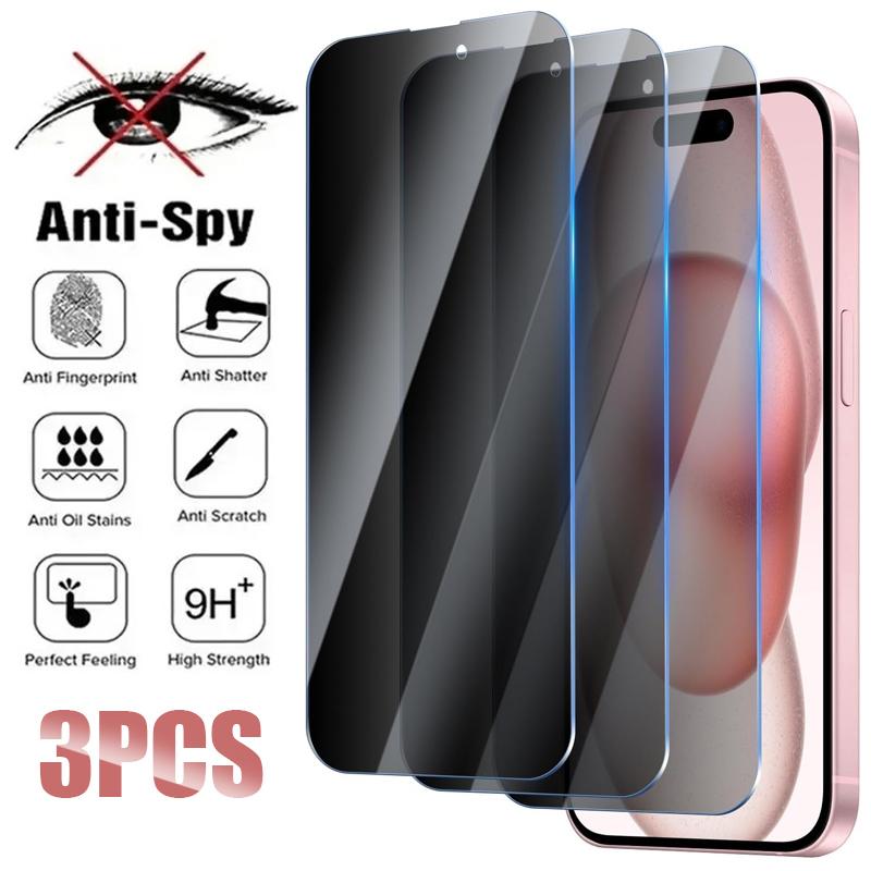 

3Pcs Anti-Spy Tempered Glass for iPhone 16 Pro 16E Privacy Screen Protector For iPhone 15 14 11 13 Pro Max Plus 12 Mini Xs Xr iphone 11 чистий