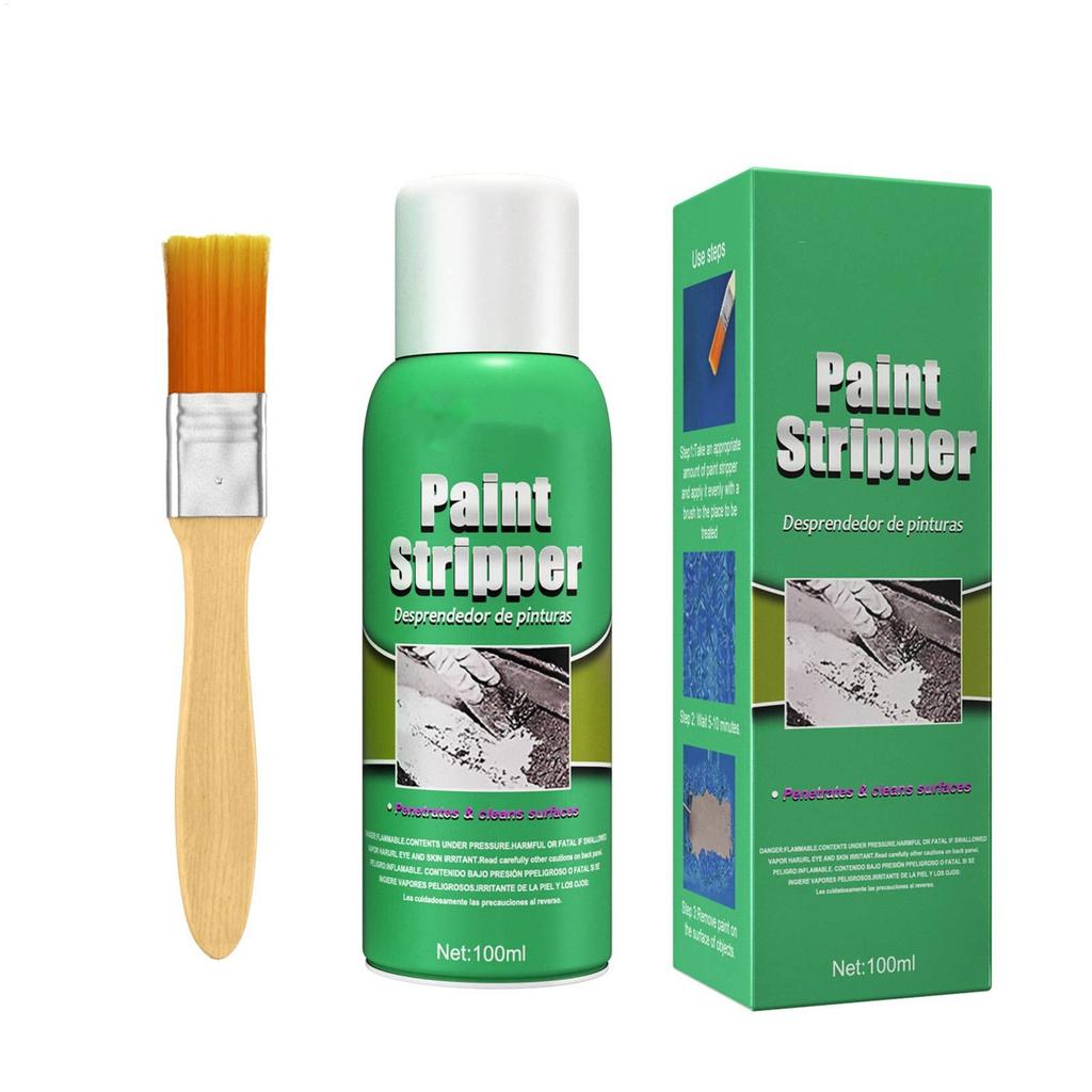 100ml Strong Paint Remover for Metal Fast Effective Paint Stripper Liquid with Brush for Automobile Motorcycle Rust Removal