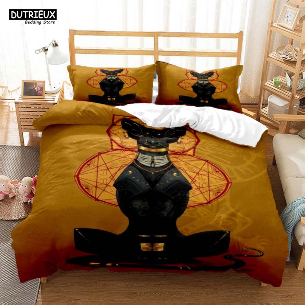 Alte Ägypten Myth Anubis Hd Printed Bedding Queen Bedding Set Soft And Comfortable Personality King Size Bedding Set