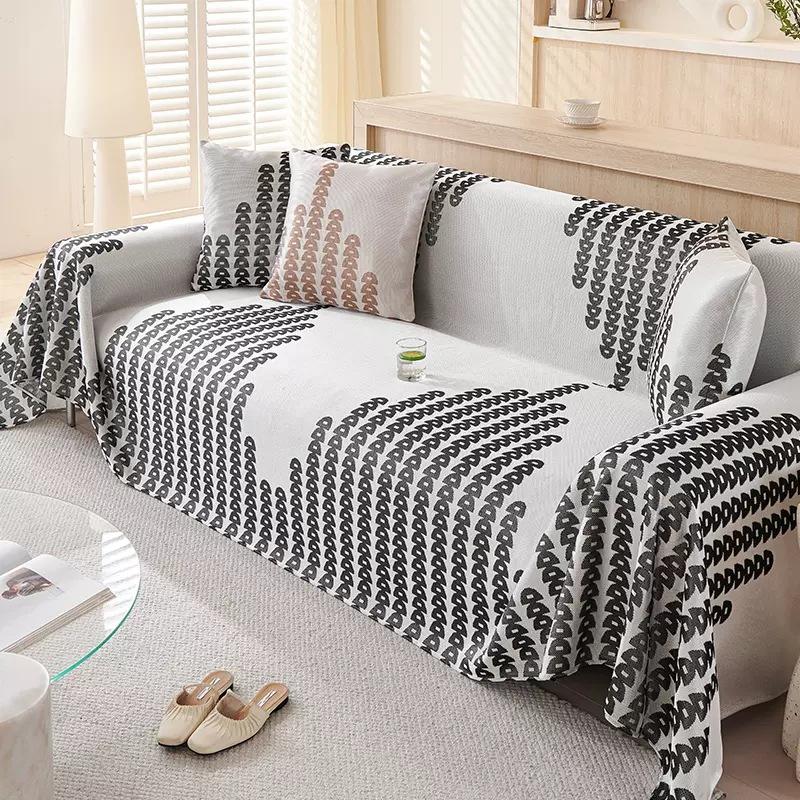 Sommer Kaltes Gefühl Eisseide Sofabezug Stoff Handtuch Sofabezug Sommer Sofamatte Kissen Staubdicht Einteiliger Bezug