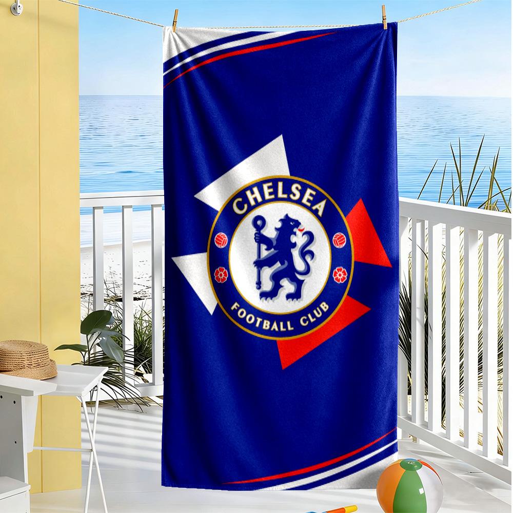 Chelsea Fc Football Player Beach Towel Super Soft Absorbent Comfortable Lightweight Suitable for Swimming, Gym, Camping, Yoga Vacation