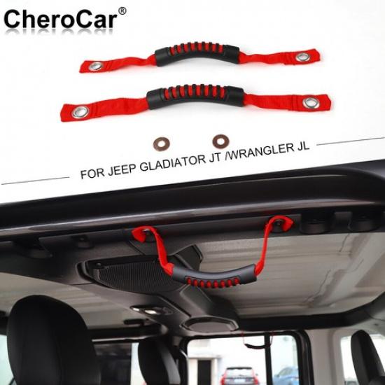 2pcs Grab Handles Roll Bar Grab Handle For Jeep Wrangler JL 2018+ Gladiator JT