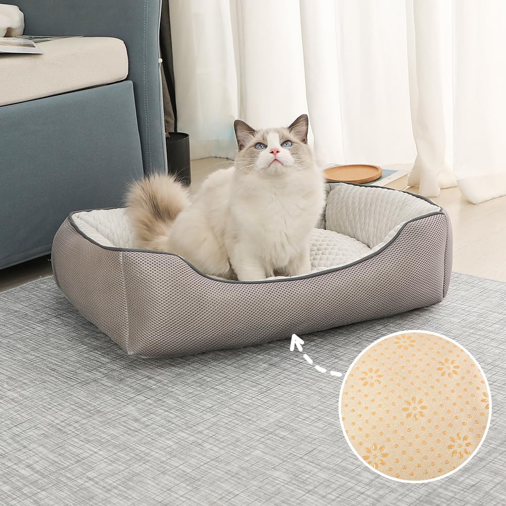 Cooling Pet Bed for Cats and Summer Pet Fluffy 3D Bean Pet Solid Outer X X Inches X 50 X 18 for Extra Small Dogs and Cats Peto-Raifu Dogs, Sofa,
