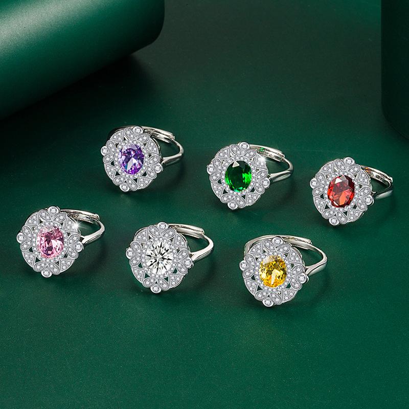 BELLA BOX Classic Opening Resizable Rings For Women Zircon Engagement Party Fine Jewelry Gift