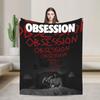 Obsession Bloody Girl Black and White Blanket Warm Plush Throw Blanket For Boy Girl Living Room Flannel Bedspread Bed Cover