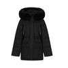 Women’s Midi Hooded Windproof Thicken Warm Winter Jacket With Big Fur Collar