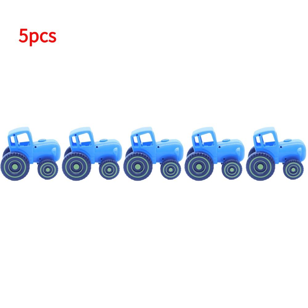Small Car Blue Mini Toys Farmer Blue Tractor Car Model Early Learning Pull Wire Car Model Toy For Kids 1/2/3/4/5pcs