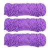 3 Skeins Chenille Yarn Soft Blanket Yarn Polyester Velvet Fancy Fluffy Yarn Knitting for Crochet Weaving Scarf, White