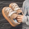 Men Flats Platform Shoes Suede Trend Sneakers 2026 Winter Casual New Loafers Casual Sport Shoes Walking Lace Up Zapatos Mujer