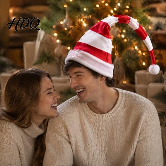 Christmas Window Display Props Elf Pointed Hat Striped Hat with Pompom or Funny for Adults Bells Cosplay Adults Holiday Party Costume Novelty