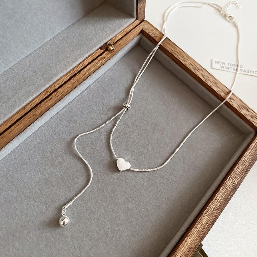 Minimalist Heart Necklace Clavicle Chain Jewelry