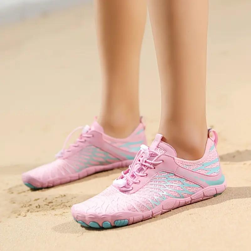 Summer Men’s Aqua Shoes Fashion Barefoot Water Shoes Anti Slip Quick Drying Beach Upstream Wading Swimming Shoe Sneakers Unisex