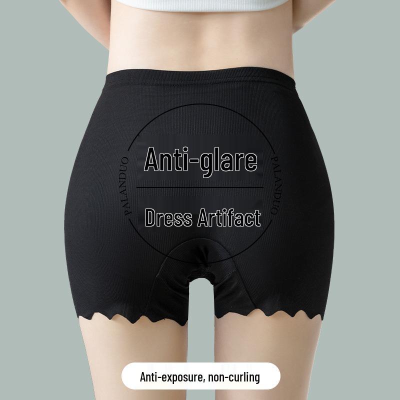 Women's Ice Silk Seamless Safety Shorts - Double Layer, Anti-Exposure, No-Roll Edge, Summer Thin Base Layer
